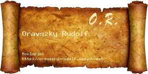 Oravszky Rudolf névjegykártya